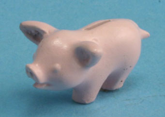 Dollhouse Miniature Piggy Bank, Assorted Pink And Blue